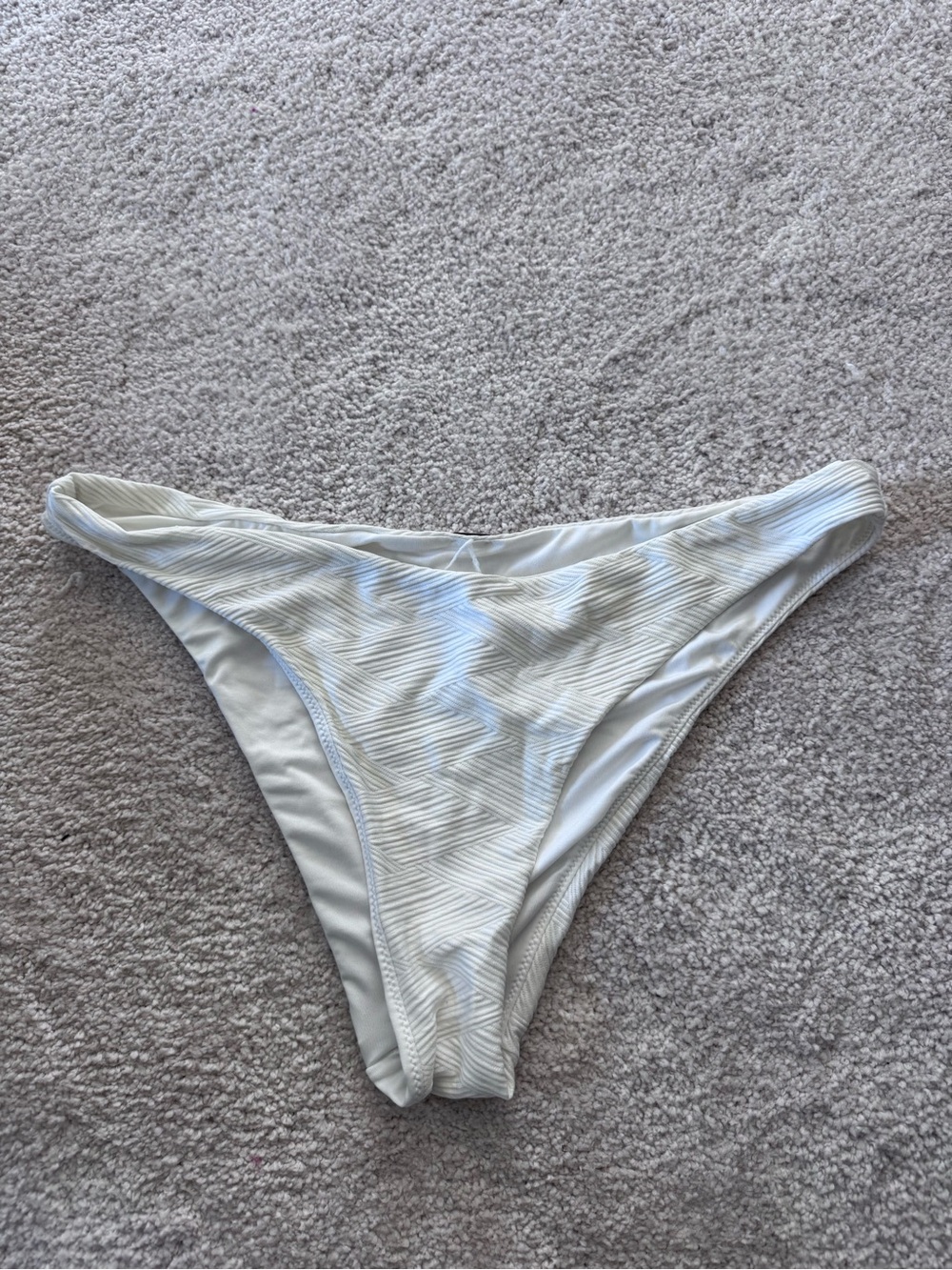 O'Neill White Ribbed Bikini Bottoms